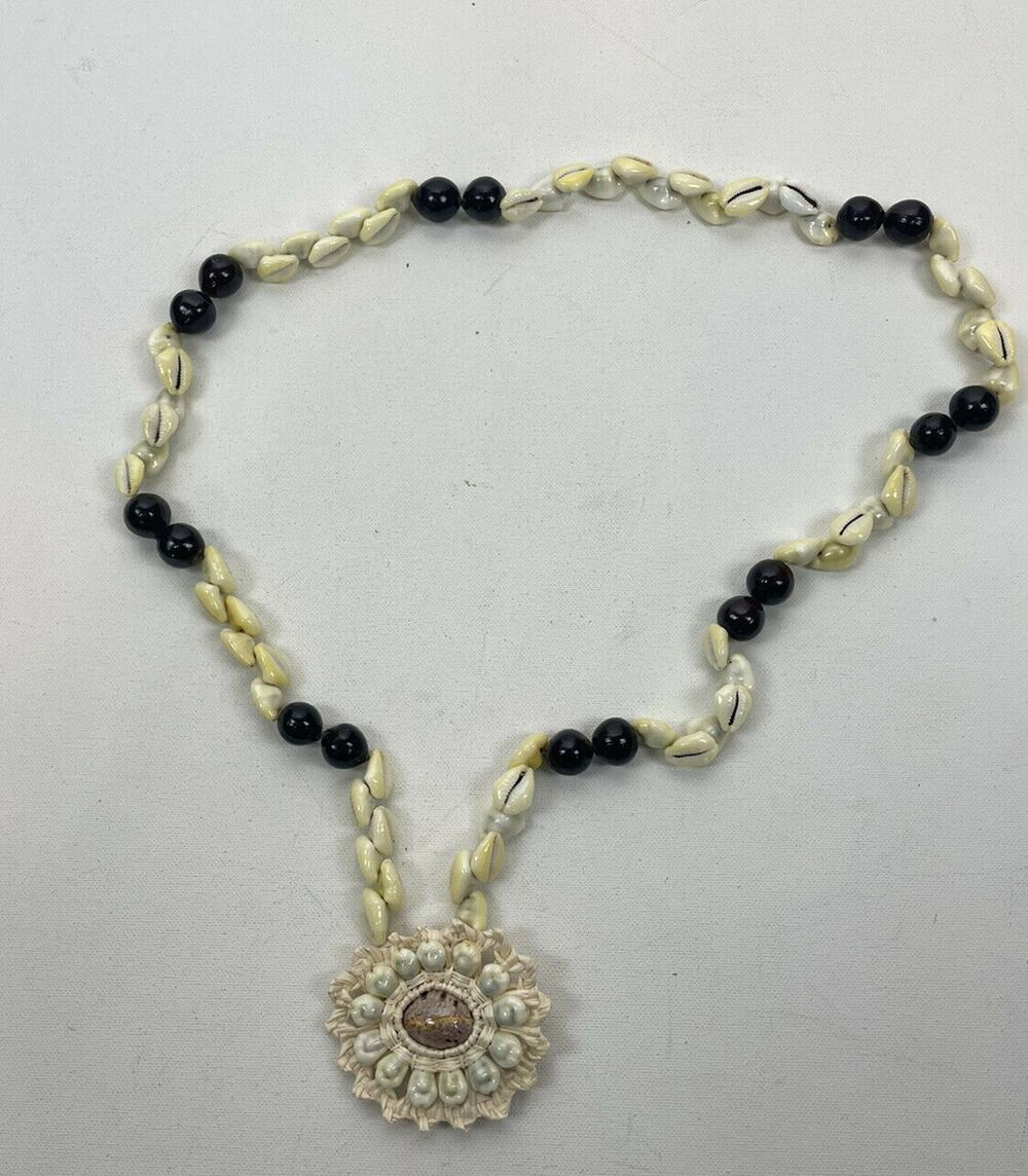 long hawaiian puka shell necklace large pendant